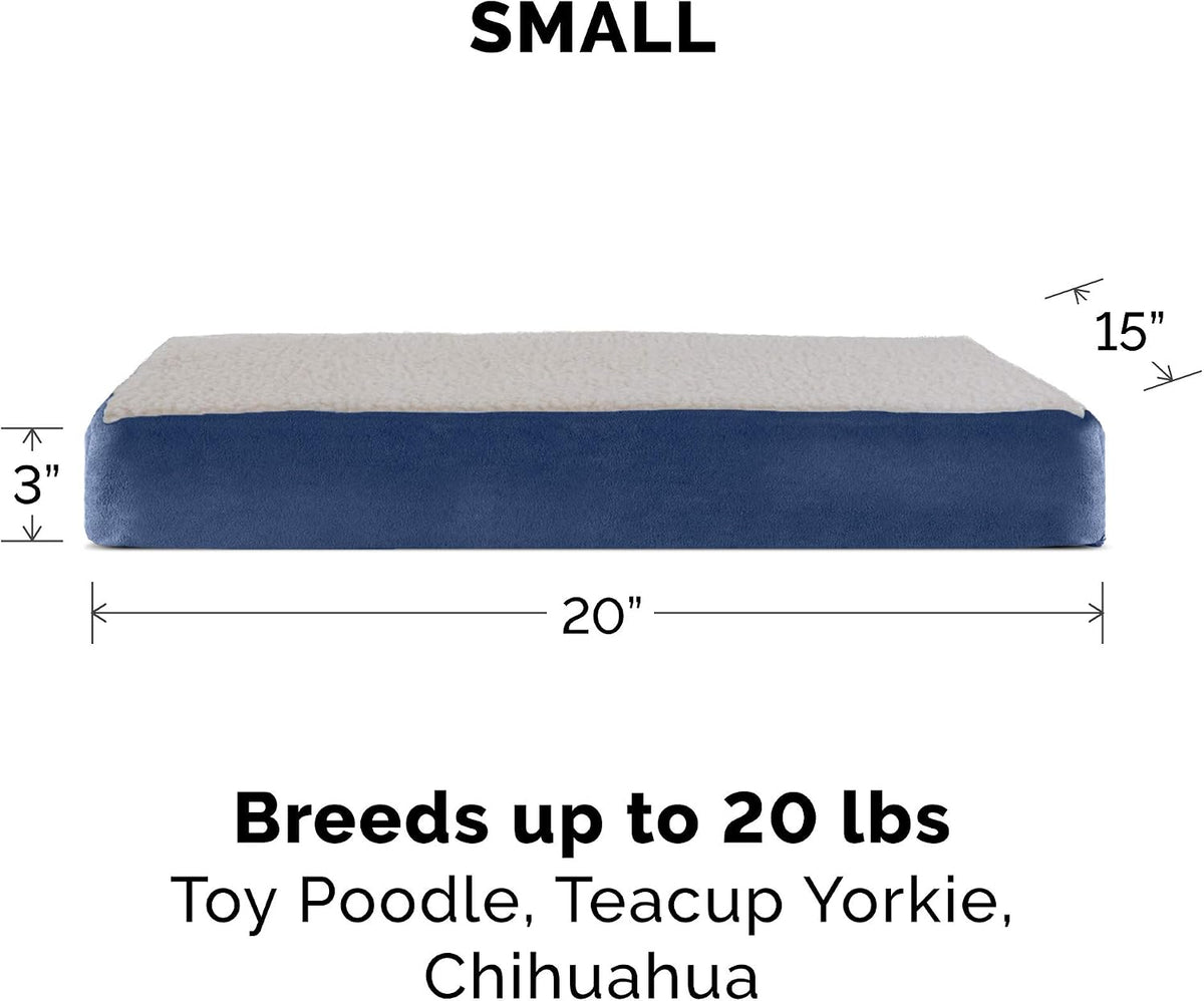 Replacement Dog Bed Cover Water-Resistant Indoor/Outdoor Logo Print Oxford Polycanvas Mattress, Washable - Deep Lagoon, Medium