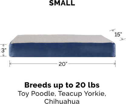 Replacement Dog Bed Cover Water-Resistant Indoor/Outdoor Logo Print Oxford Polycanvas Mattress, Washable - Deep Lagoon, Medium
