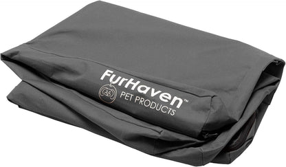 Replacement Dog Bed Cover Water-Resistant Indoor/Outdoor Logo Print Oxford Polycanvas Mattress, Washable - Deep Lagoon, Medium
