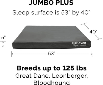 Replacement Dog Bed Cover Water-Resistant Indoor/Outdoor Logo Print Oxford Polycanvas Mattress, Washable - Deep Lagoon, Medium