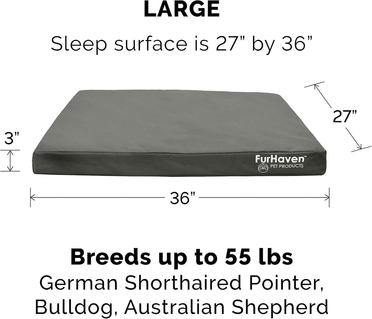 Replacement Dog Bed Cover Water-Resistant Indoor/Outdoor Logo Print Oxford Polycanvas Mattress, Washable - Deep Lagoon, Medium