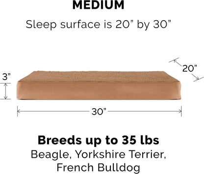 Replacement Dog Bed Cover Water-Resistant Indoor/Outdoor Logo Print Oxford Polycanvas Mattress, Washable - Deep Lagoon, Medium