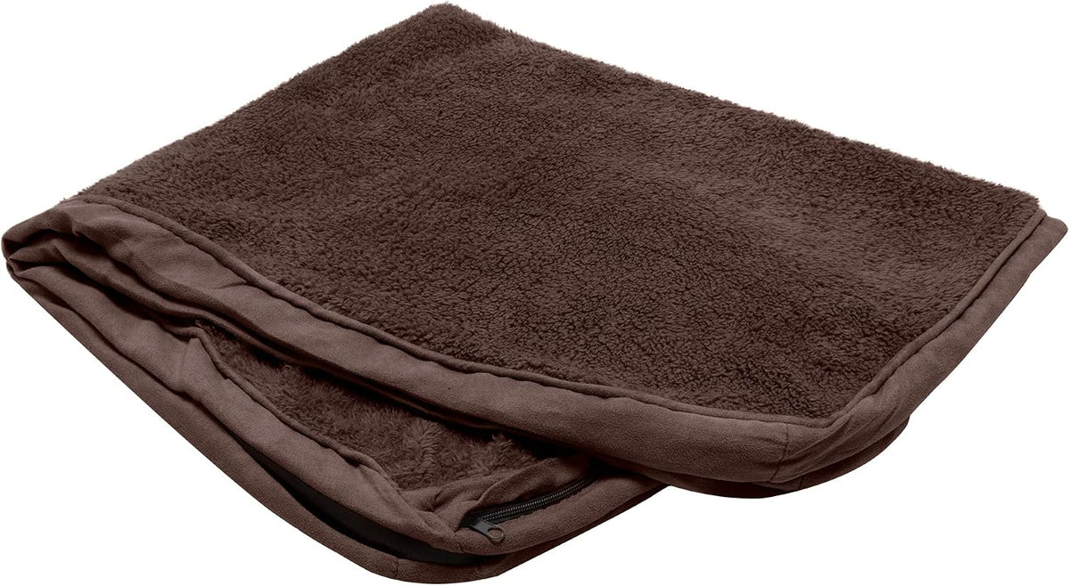 Replacement Dog Bed Cover Water-Resistant Indoor/Outdoor Logo Print Oxford Polycanvas Mattress, Washable - Deep Lagoon, Medium