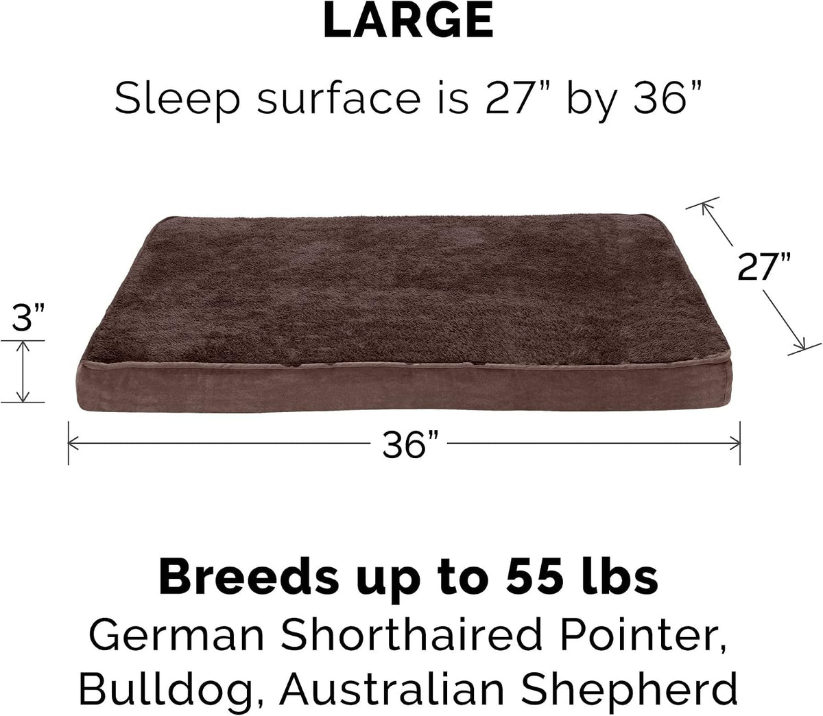 Replacement Dog Bed Cover Water-Resistant Indoor/Outdoor Logo Print Oxford Polycanvas Mattress, Washable - Deep Lagoon, Medium