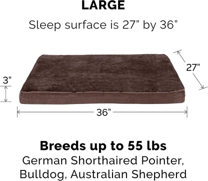 Replacement Dog Bed Cover Water-Resistant Indoor/Outdoor Logo Print Oxford Polycanvas Mattress, Washable - Deep Lagoon, Medium