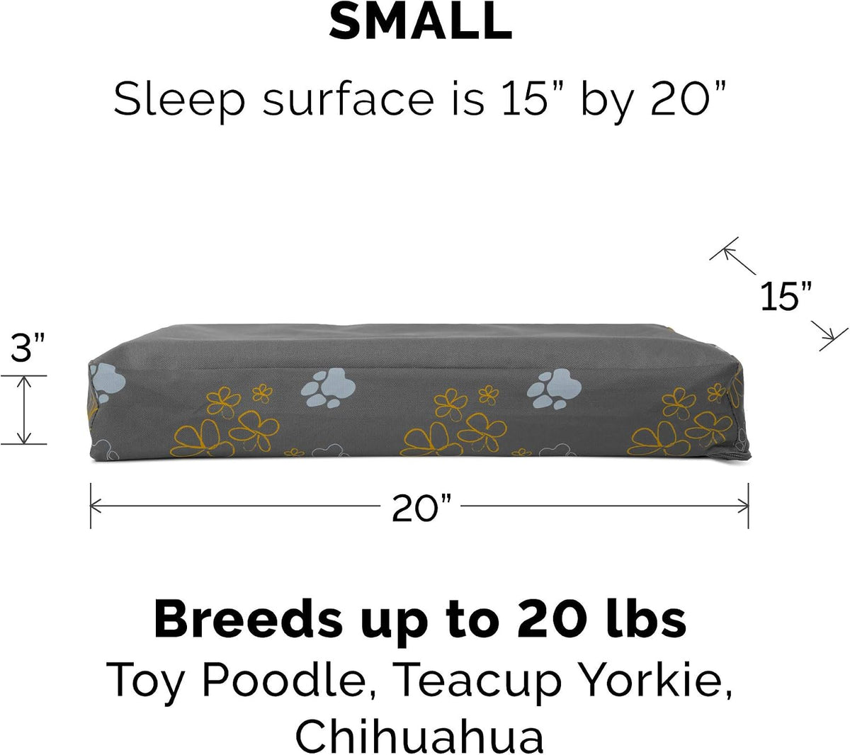 Replacement Dog Bed Cover Water-Resistant Indoor/Outdoor Logo Print Oxford Polycanvas Mattress, Washable - Deep Lagoon, Medium