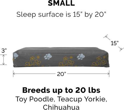 Replacement Dog Bed Cover Water-Resistant Indoor/Outdoor Logo Print Oxford Polycanvas Mattress, Washable - Deep Lagoon, Medium