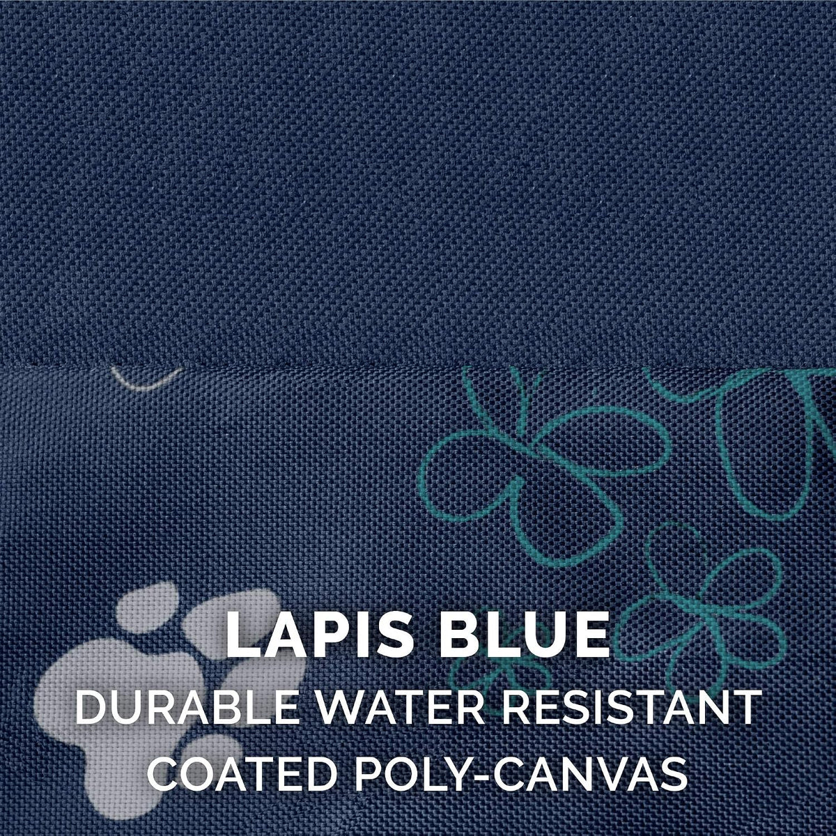 Replacement Dog Bed Cover Water-Resistant Indoor/Outdoor Logo Print Oxford Polycanvas Mattress, Washable - Deep Lagoon, Medium