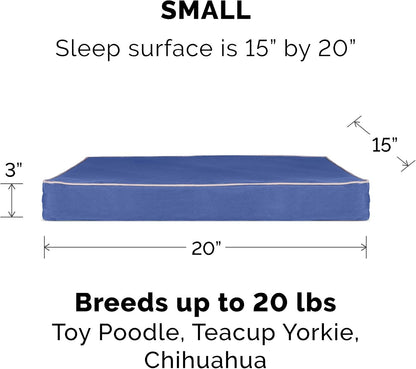 Replacement Dog Bed Cover Water-Resistant Indoor/Outdoor Logo Print Oxford Polycanvas Mattress, Washable - Deep Lagoon, Medium