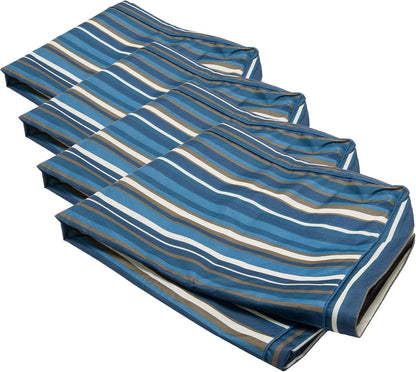 Replacement Dog Bed Cover Water-Resistant Indoor/Outdoor Logo Print Oxford Polycanvas Mattress, Washable - Deep Lagoon, Medium