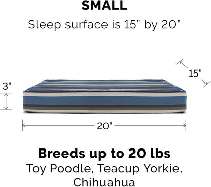 Replacement Dog Bed Cover Water-Resistant Indoor/Outdoor Logo Print Oxford Polycanvas Mattress, Washable - Deep Lagoon, Medium