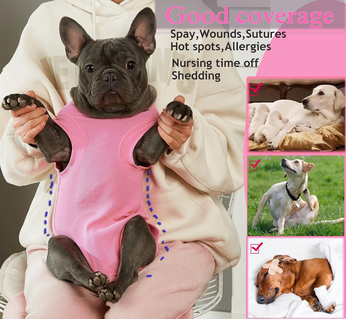 Recovery Suit for Female Dogs, Dog Cone Alternative After Spay