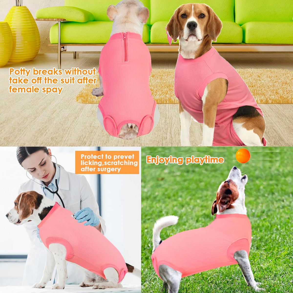 Recovery Suit for Female Dogs, Dog Cone Alternative After Spay
