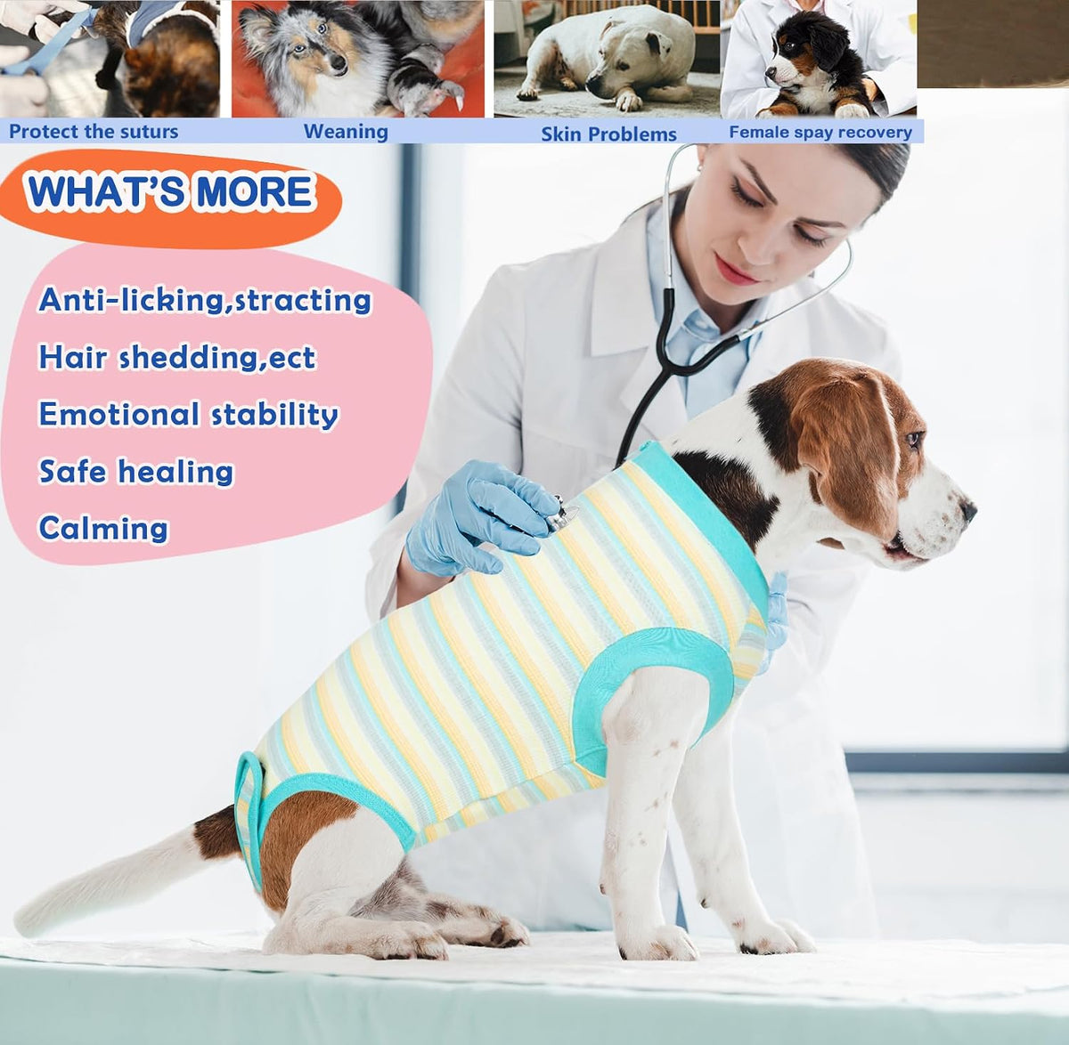 Recovery Suit for Female Dogs, Dog Cone Alternative After Spay