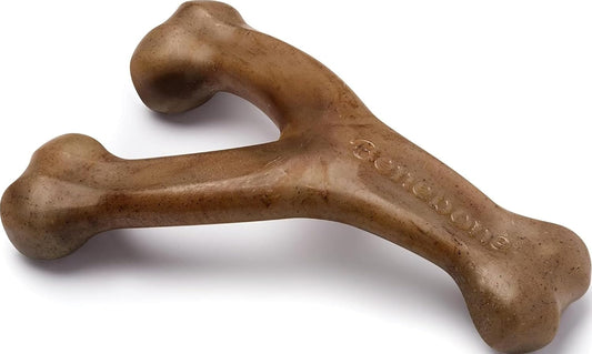 Wishbone Dog Chew Toy for Aggressive Chewers, Real Bacon, Medium