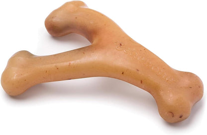 Wishbone Dog Chew Toy for Aggressive Chewers, Real Bacon, Medium