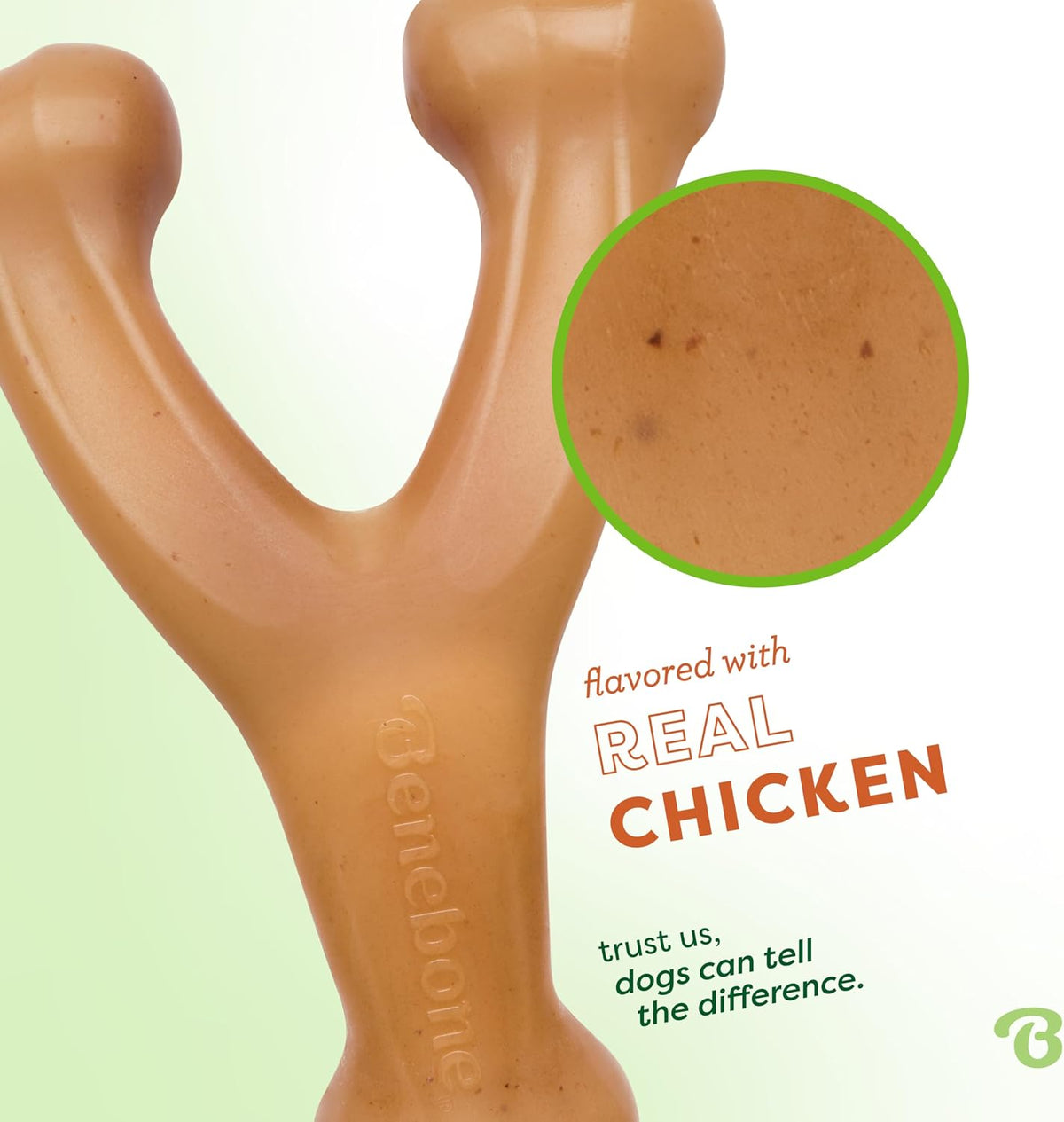 Wishbone Dog Chew Toy for Aggressive Chewers, Real Bacon, Medium