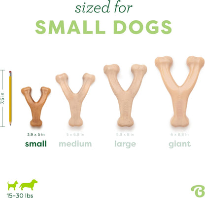 Wishbone Dog Chew Toy for Aggressive Chewers, Real Bacon, Medium