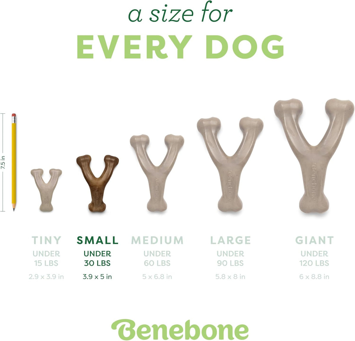 Wishbone Dog Chew Toy for Aggressive Chewers, Real Bacon, Medium