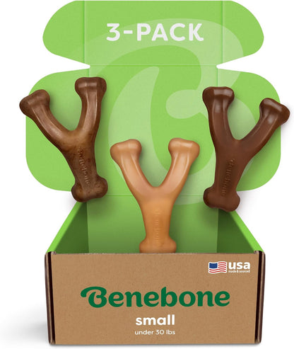 Wishbone Dog Chew Toy for Aggressive Chewers, Real Bacon, Medium