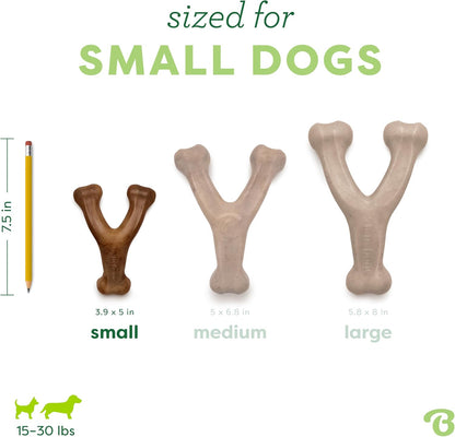 Wishbone Dog Chew Toy for Aggressive Chewers, Real Bacon, Medium