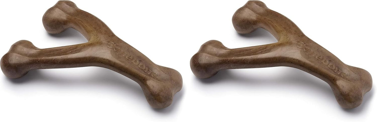 Wishbone Dog Chew Toy for Aggressive Chewers, Real Bacon, Medium