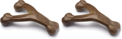Wishbone Dog Chew Toy for Aggressive Chewers, Real Bacon, Medium