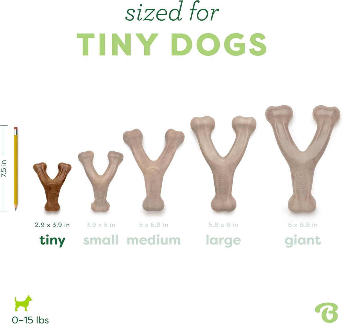 Wishbone Dog Chew Toy for Aggressive Chewers, Real Bacon, Medium
