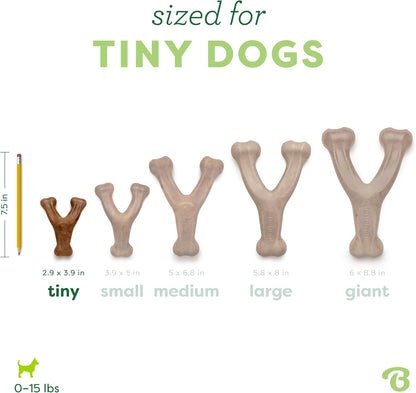 Wishbone Dog Chew Toy for Aggressive Chewers, Real Bacon, Medium