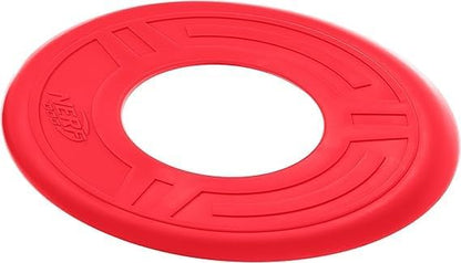 Nerf Dog Atomic Flyer Outdoor Dog Toy, 10 Inch Flying Disc Dog Fetch Toy, Rubber Dog Toy for Medium Dogs and Large Dogs, Orange
