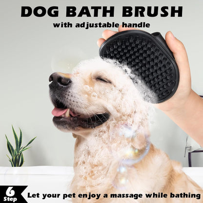 Professional 3PCS Self Cleaning Slicker Brush & Pet Grooming Rake & Flea Comb for Dogs,Cats and Horses | Double-Sided Dematting Comb & Skin Friendly Deshedding Grooming Tool | Pet Supplies (Blue)