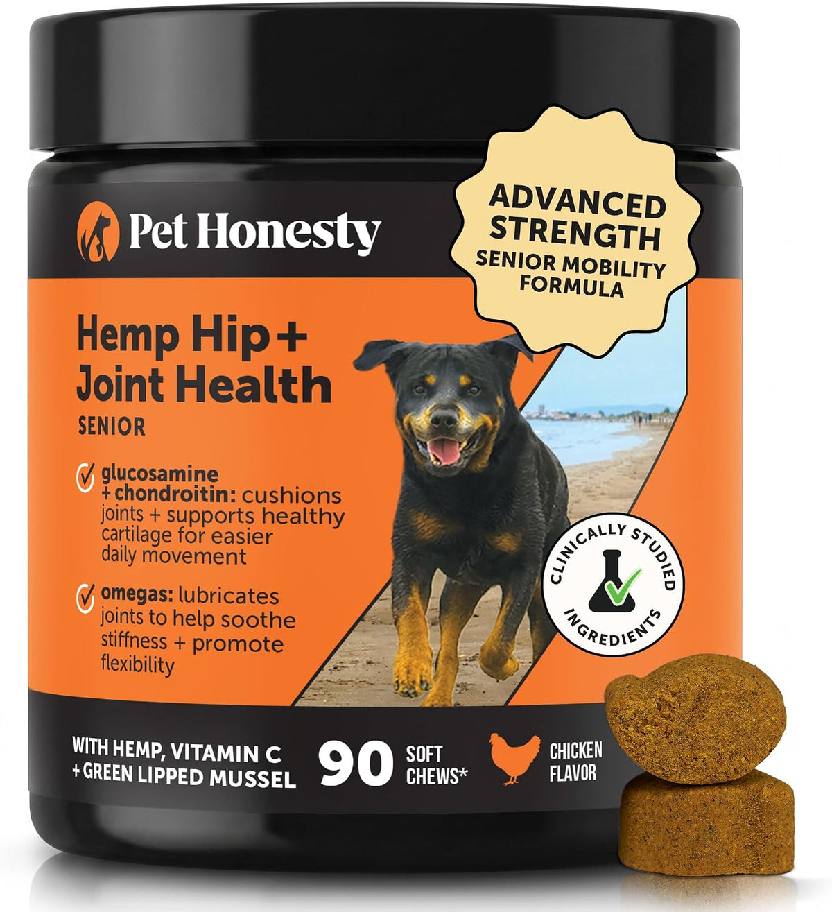 Vet Recommended Hip and Joint Supplement for Dogs, 90 Count