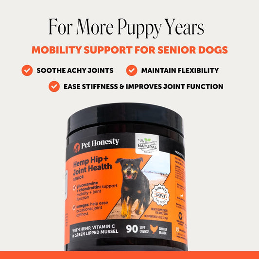 Vet Recommended Hip and Joint Supplement for Dogs, 90 Count