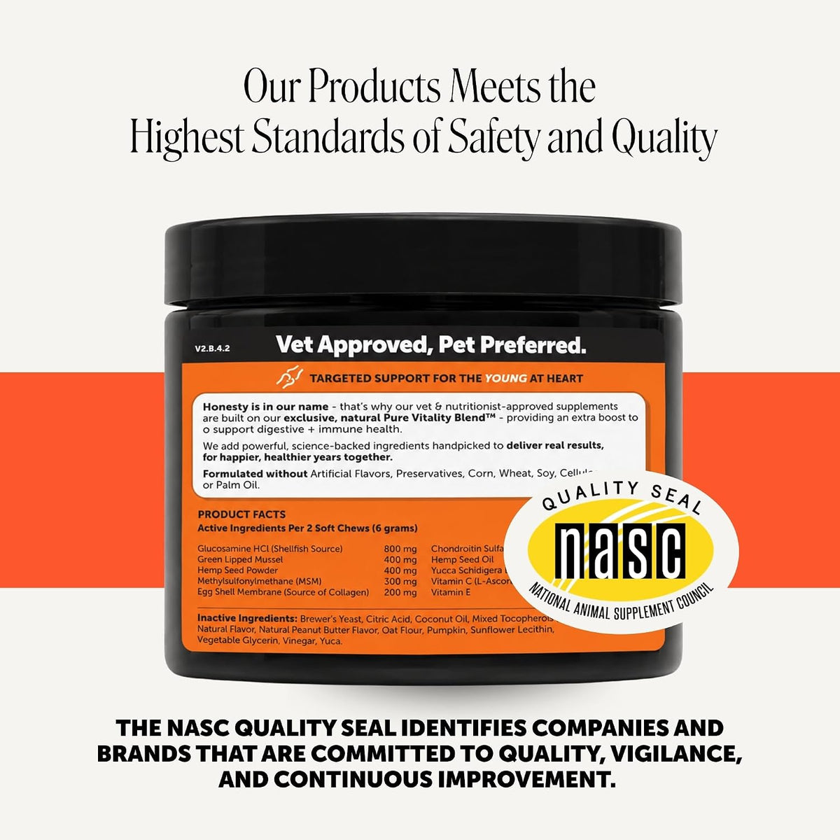 Vet Recommended Hip and Joint Supplement for Dogs, 90 Count