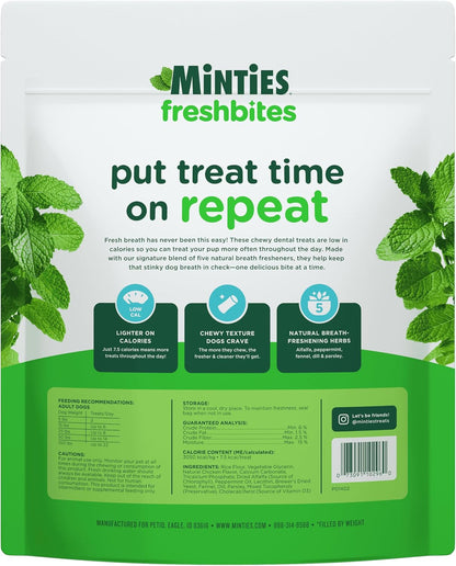 Dog Dental Bone Treats, Tiny/Small Dental Dog Treats, 16 Ounces, Cleans Teeth, Fight Bad Breath, Removes Plaque and Tartar, 40 Count