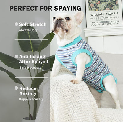 Sebdtico Recovery Suit for Dogs,Dog Surgery Suit Female Spay,Soft Dog Onesie for Surgery Female,Dog Cone Alternative Surgical Recovery Suit Female,Abdominal Wounds Licking Anti Suit for Dogs