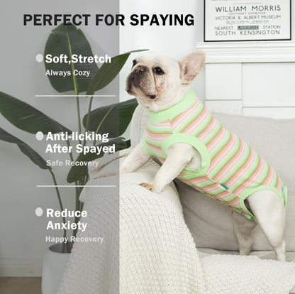 Sebdtico Recovery Suit for Dogs,Dog Surgery Suit Female Spay,Soft Dog Onesie for Surgery Female,Dog Cone Alternative Surgical Recovery Suit Female,Abdominal Wounds Licking Anti Suit for Dogs