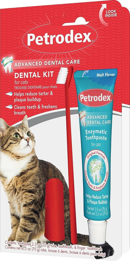 Dog Dental Care Kit, Toothbrush & Toothpaste, Peanut, 2.5oz | Complete oral care kit: toothpaste + toothbrush; reduces plaque & tartar; fights bad breath; peanut flavor, dogs & puppies