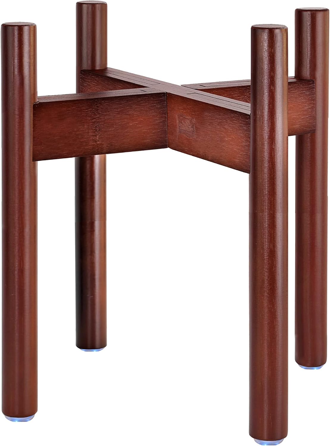 Dog Bowl Stand for Small-to-Medium Dogs - Adjustable | Use to Elevate Raise Dog Food, Water and Slow Feeder Bowls, Lock-Bolts and Tool Added, Foot-Padded, Bamboo Stand Only