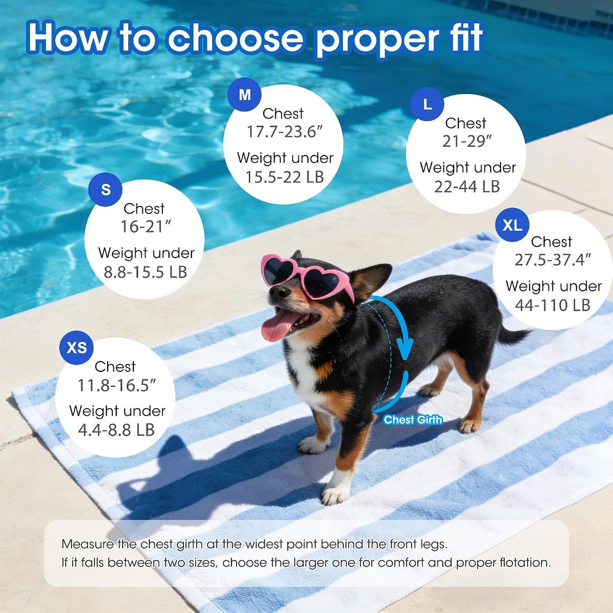 Dog Life Jacket, Reflective Adjustable Dog Life Vest with Rescue Handle for Swimming and Boating, Ripstop Pet Safety Life Preserver for Small, Medium and Large Dogs