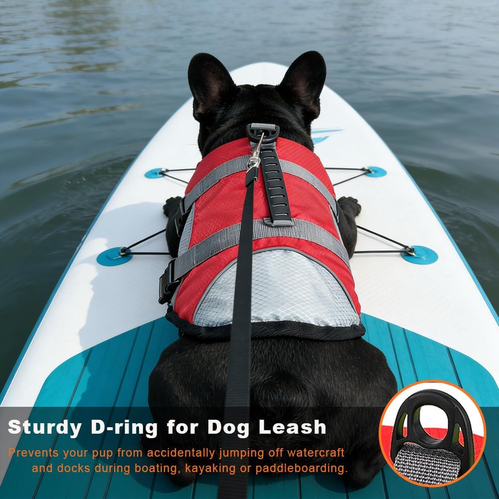 Dog Life Jacket, Reflective Adjustable Dog Life Vest with Rescue Handle for Swimming and Boating, Ripstop Pet Safety Life Preserver for Small, Medium and Large Dogs