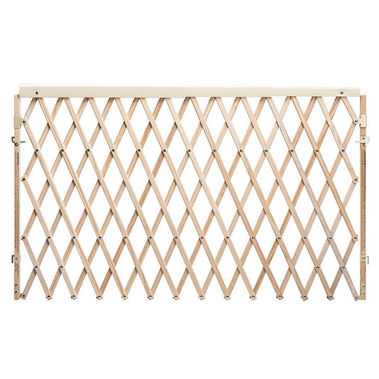 Expansion Walk-Thru Room Divider Baby Gate (Natural Wood)