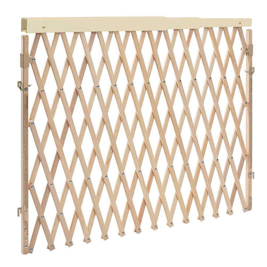 Expansion Walk-Thru Room Divider Baby Gate (Natural Wood)