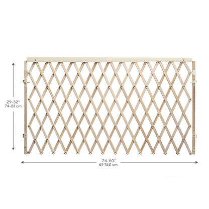 Expansion Walk-Thru Room Divider Baby Gate (Natural Wood)