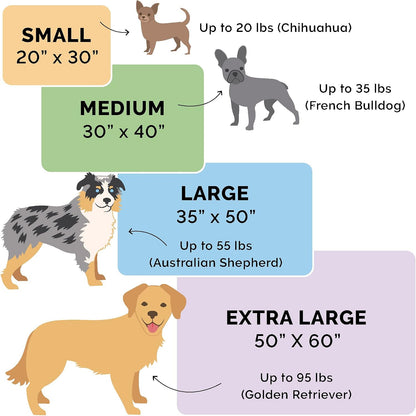 Waterproof Throw Blanket for Dogs & Indoor Cats, Washable - Shaggy Plush Calming Long Faux Fur & Velvet Dog Blanket - Gray, Large