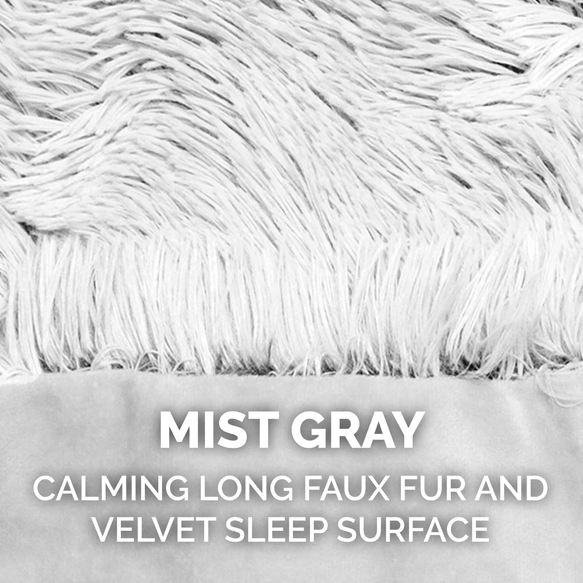 Waterproof Throw Blanket for Dogs & Indoor Cats, Washable - Shaggy Plush Calming Long Faux Fur & Velvet Dog Blanket - Gray, Large