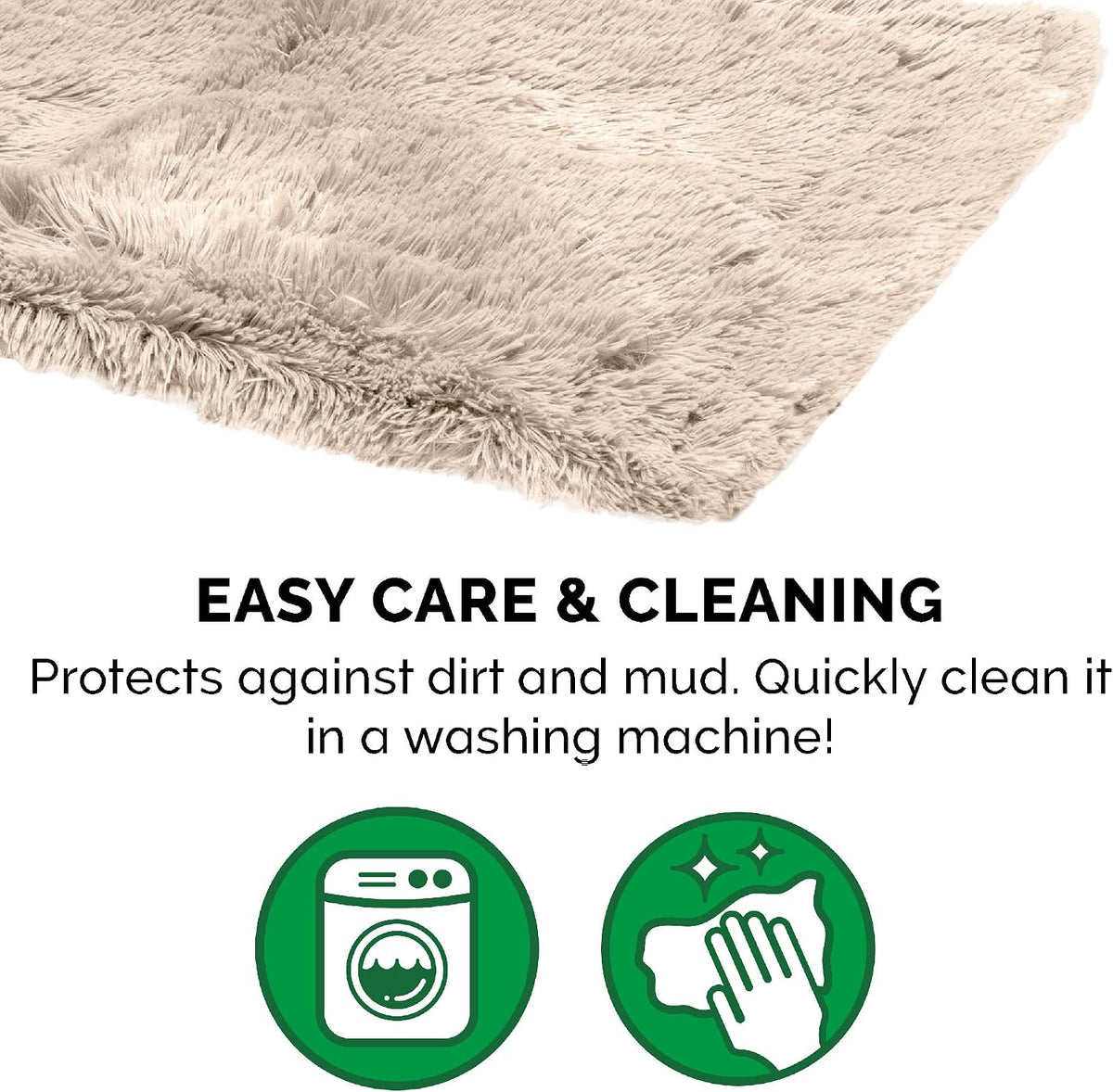 Waterproof Throw Blanket for Dogs & Indoor Cats, Washable - Shaggy Plush Calming Long Faux Fur & Velvet Dog Blanket - Gray, Large