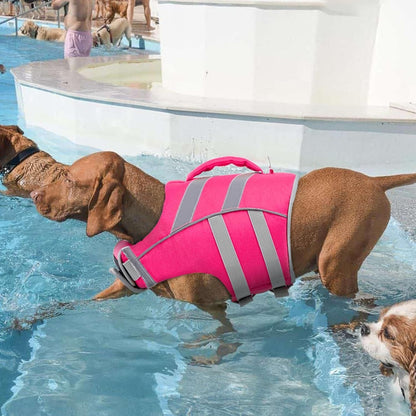 Reflective Dog Life Jacket, Dog Life Vest for Swimming Boating