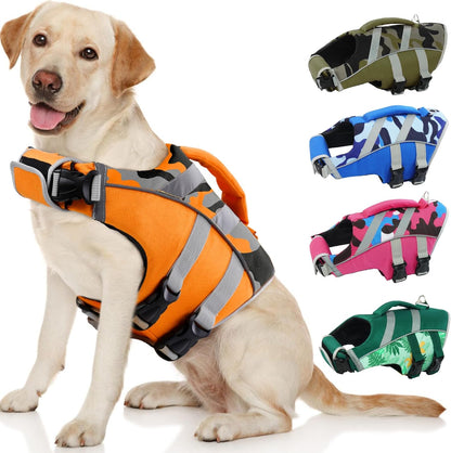 Reflective Dog Life Jacket, Dog Life Vest for Swimming Boating
