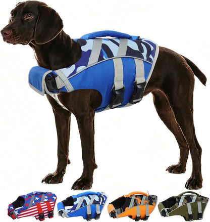 Reflective Dog Life Jacket, Dog Life Vest for Swimming Boating
